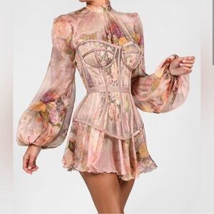 The dollhouse HELINA DRESS IN ROSE SILK. Worn once for a few hours.